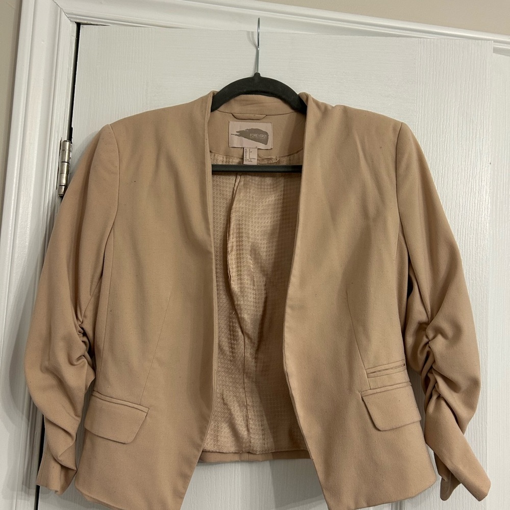 Forever 21 Classic Beige Blazer